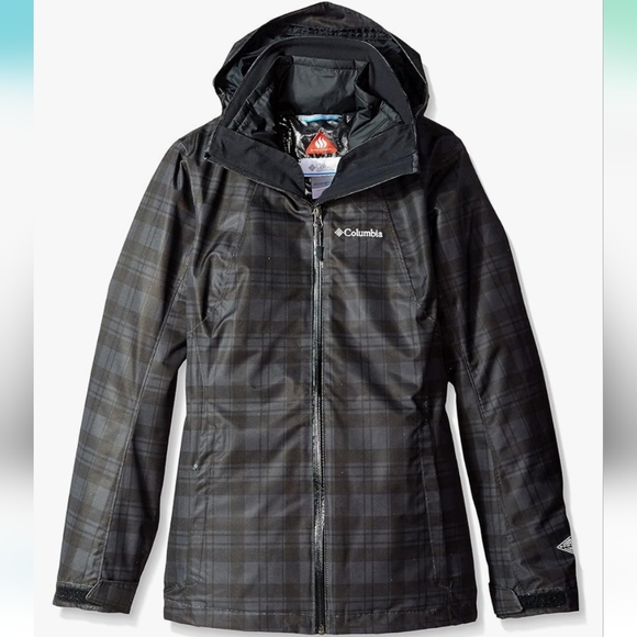 Columbia Whirlbird Interchangable Jacket (SHELL ONLY) Green/Black Plaid, W XS - Picture 12 of 16